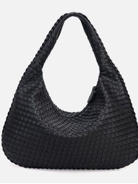 Elegant Black Woven Women's Bag